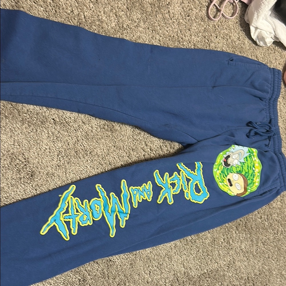 Blue Rick and Morty Sweatpants